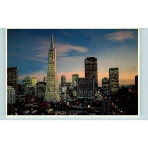 Postcard Fabulous San Francisco Skyscrapers at twilight